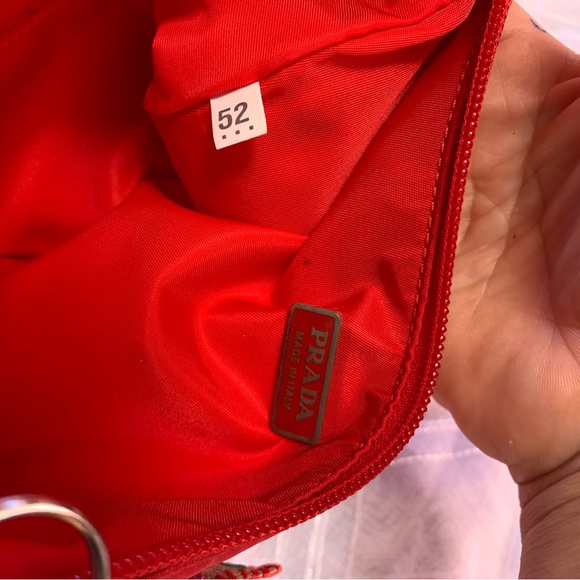 Authentic vintage prada nylon bag in cherry red - Picture 16 of 16